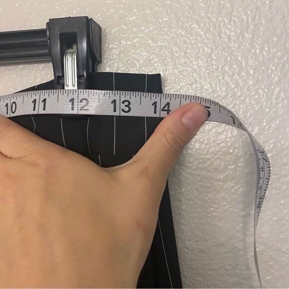 Kelle dance black pinstripe costume 2 piece wide leg pants Bandeau top 3530 MA - Picture 8 of 10